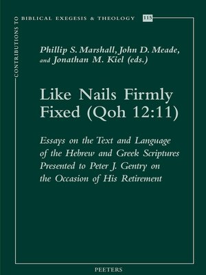 cover image of Like Nails Firmly Fixed (Qoh 12:11)